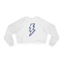 Load image into Gallery viewer, Blue Bolts Cropped Fleece Sweatshirt