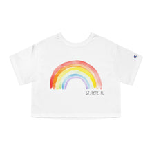Load image into Gallery viewer, St. Pete Rainbow Cropped Tee