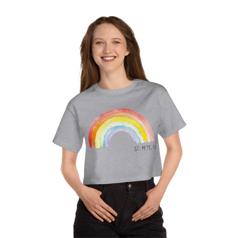 St. Pete Rainbow Cropped Tee