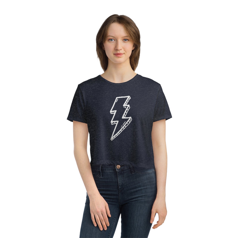 Bolts Flowy Cropped Tee