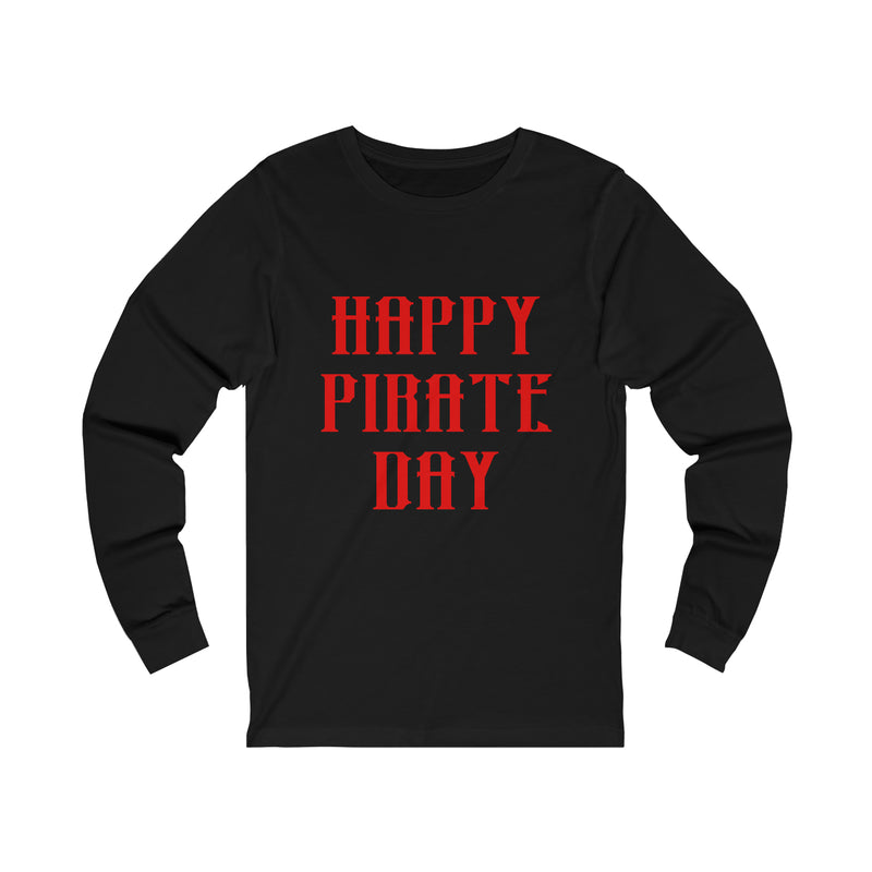 Pirate Day Red Graphic Long Sleeve Tee