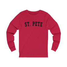 Load image into Gallery viewer, St. Pete Black Graphic Long Sleeve Tee