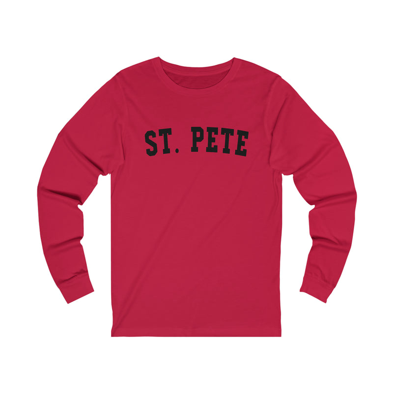 St. Pete Black Graphic Long Sleeve Tee