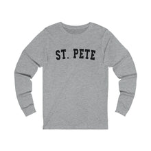 Load image into Gallery viewer, St. Pete Black Graphic Long Sleeve Tee