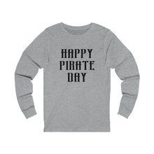 Load image into Gallery viewer, Pirate Day Black Graphic Long Sleeve T-Shirt