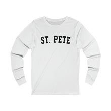 Load image into Gallery viewer, St. Pete Black Graphic Long Sleeve Tee