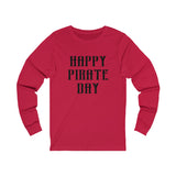 Pirate Day Black Graphic Long Sleeve T-Shirt