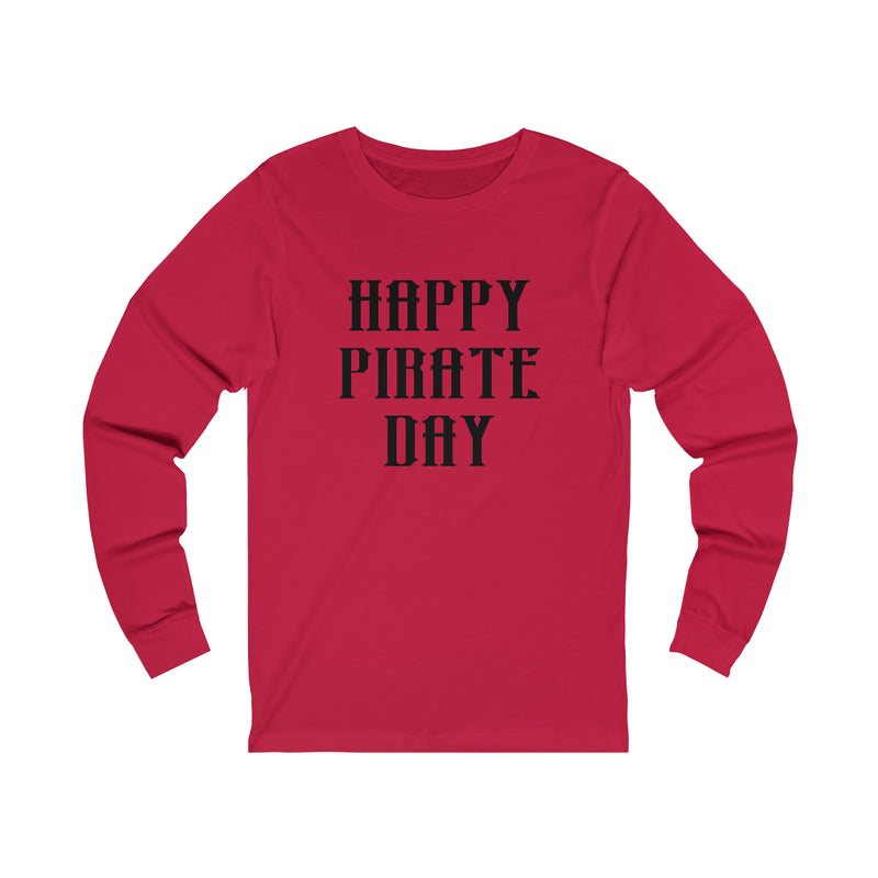 Pirate Day Black Graphic Long Sleeve T-Shirt