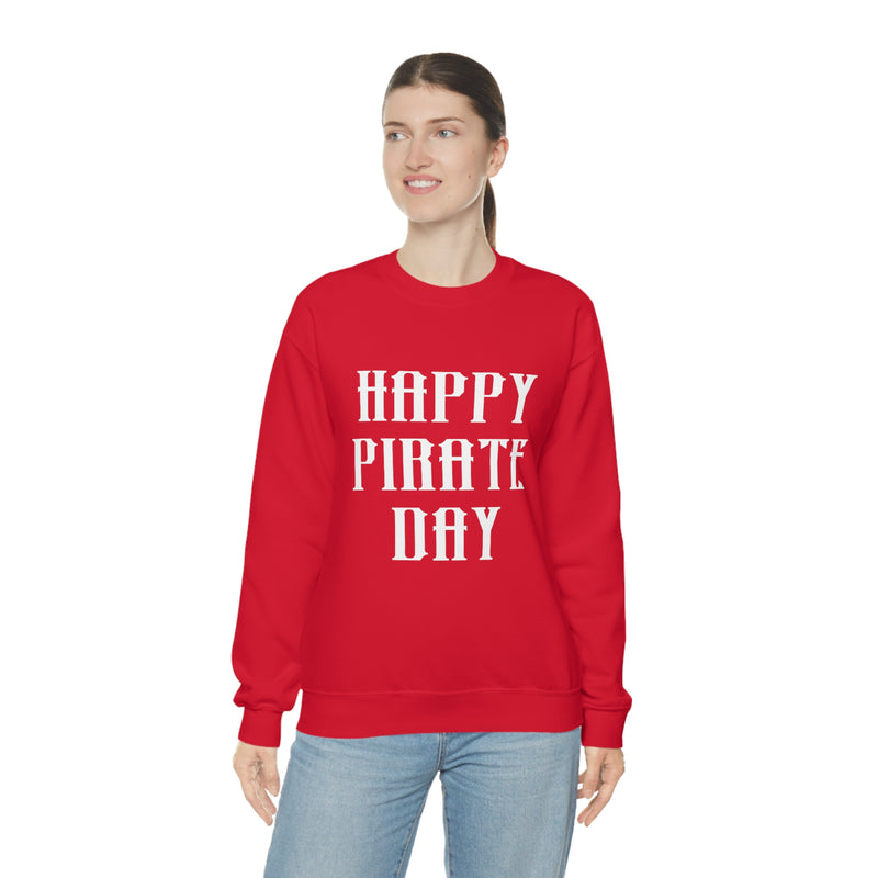 Pirate Day White Graphic Sweatshirt