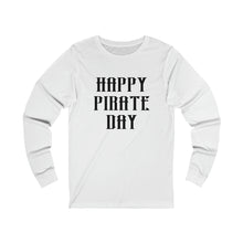 Load image into Gallery viewer, Pirate Day Black Graphic Long Sleeve T-Shirt