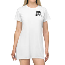 Load image into Gallery viewer, Black Skull T-Shirt Dress
