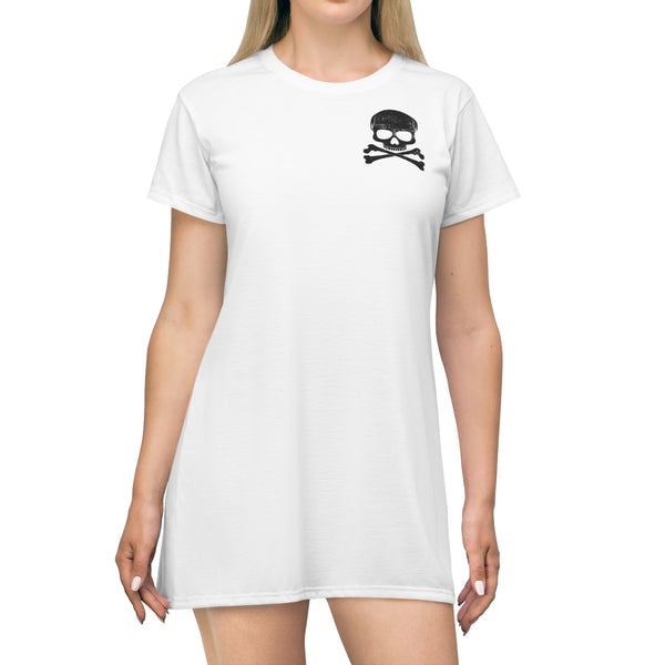 Black Skull T-Shirt Dress