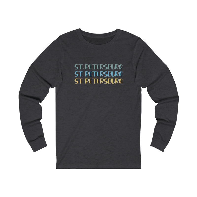 St. Pete Tri-Color Long Sleeve Tee