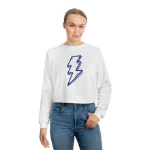Load image into Gallery viewer, Blue Bolts Cropped Fleece Sweatshirt