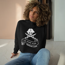 Load image into Gallery viewer, Gasparilla Drunk Pirate Game Crop Hoodie