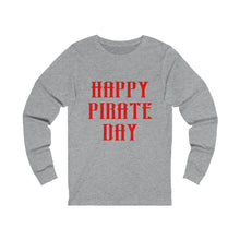 Load image into Gallery viewer, Pirate Day Red Graphic Long Sleeve Tee